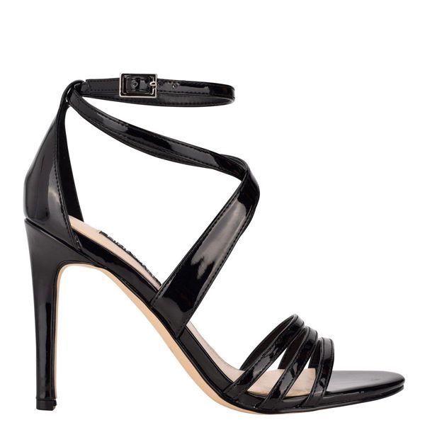 Nine West Ilov Strappy Dress Black Heeled Sandals | Ireland 49W99-2C04